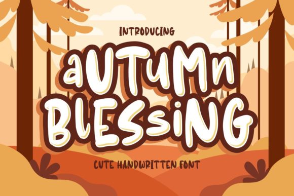 Autumn Blessing: A Warm, Textured Display Font for Elevated Brands