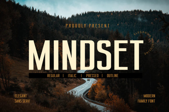 The Mindset Font: A Bold Display Font for Crafts and Products